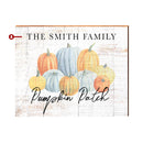 Personalized Farmhouse Halloween Pumpkin Patch Sign | Customizable Wall Art Print on Real Wood