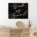 Farmhouse Halloween Trick or Treat Sign | Wall Art Print on Real Wood
