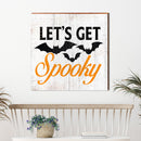 Farmhouse Halloween Let's Get Spooky Sign | Wall Art Print on Real Wood