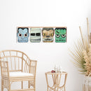 Farmhouse Halloween Monsters Sign | Wall Art Print on Real Wood