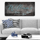 Crazy Lousd Lave Family Name Sign