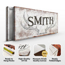 Rustic Family Antler Sign
