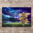 Football Field Family Names Sign