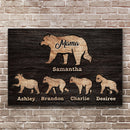 Mother's Day Sign Mother Bear and Cubs