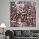 Motocross Dirt Bike Biker 3D Wall Art Man Cave Decor Metal Cutout Painting