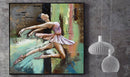 Leaping Ballerina 3D Wall Art Mixed Media Painting Metal Cutout Decor Ballet Dance Studio