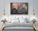 Route 66 Motorcycle Chopper HOG Metal & Wood 3D Wall Art Mixed Media Painting