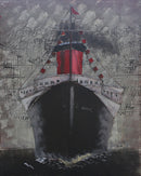 Titanic Ship Boat Cruise Ocean liner Metal & Wood 3D Wall Art Mixed Media Painting