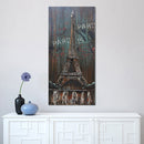 Eiffel Tower Paris France French Decor Metal & Wood 3D Wall Art Mixed Media Painting
