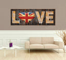 3D Metal Cutout Painting Wall Art LOVE British Flag Union Jack Heart Decor Mount