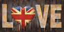 3D Metal Cutout Painting Wall Art LOVE British Flag Union Jack Heart Decor Mount