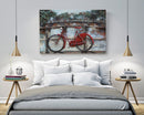 3 Dimensional 32 by 40 inches Red Bicycle Bike Wall Mount Painting Figurine