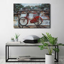 3 Dimensional 32 by 40 inches Red Bicycle Bike Wall Mount Painting Figurine