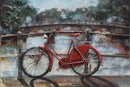 3 Dimensional 32 by 40 inches Red Bicycle Bike Wall Mount Painting Figurine
