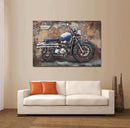 Harley Davidson Triumph Motorcycle Vintage Style 3D Wall Art Painting Metal Canvas