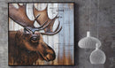 Wildlife Moose Stag Buck 3D Metal Cutout Wall Mount Wood Canvas Sculpture Art