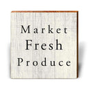 Market Fresh Produce | Wall Art Print on Real Wood