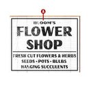 Customizable Flower Shop Farmhouse Sign | Wall Art Print on Real Wood