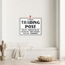 Customizable Trading Post Farmhouse Sign | Wall Art Print on Real Wood
