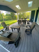 Outdoor Fanback Swivel Dining Chair - HDPE - All-Weather