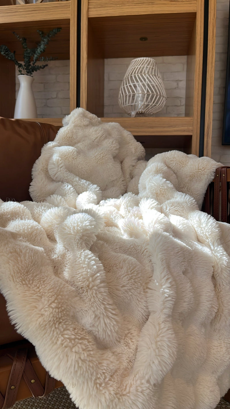 Erie Faux Fur Throw Blanket