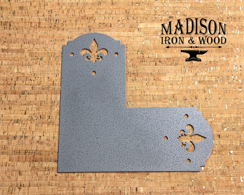 Crowned Fleur De Lis 6x6 Brackets