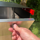 QUICK SHIP UpTown Box-2.0 in TEXTURED MATT JET BLACK on BLACK - Modern Mailbox