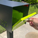 Retrobox-2.0 in TEXTURED GRAY METALLIC - Modern Mailbox