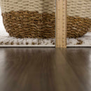 Leryn Brown Checkered Plush Rug