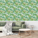 Voguish Green Palm Leaves Wallpaper Smart Quality