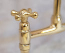 Unlacquered Brass Curved Legs kitchen Faucet