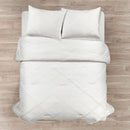 King/California King White Diamond Jacquard 3 PCS Comforter Set