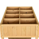 FarmHome 8 Grid Fir Wooden Raised Garden Planter Box