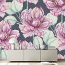 Pink Flowers with Leaves Wallpaper