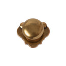 Antique Brass Round "Siena" Cabinet Knob with Backplate