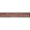 Welcome to Manitowish Waters Red Wooden Sign | Wall Art Print on Real Wood