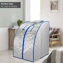 Infrared Heated Personal Sauna with Heating Foot Pad and Chair