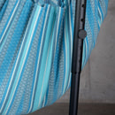 Fiji Organic Azure – Organic Cotton Comfort Size Hammock Chair with Galvanized Steel Stand
