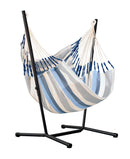 Fiji Outdoor Sea Salt – Weather-Resistant Basic Size Hammock Chair with Galvanized Steel Stand