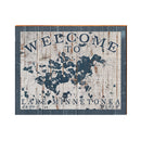 Lake Minnetonka, Minnesota Wooden Welcome Sign Map | Wall Art Print on Real Wood