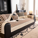 Vertical Stripes Sectional Sofa Cover Slipcover - Non-Slip, Fits L-Shape Couches