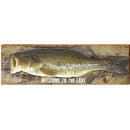 Welcome to the Lake w/ Bass | Wall Art Print on Real Wood