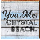 You. Me. Crystal Beach. Blue | Wall Art Print on Real Wood