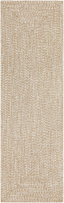 Cream Braided Faux Jute Outdoor Rug