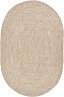 Cream Braided Faux Jute Outdoor Rug