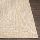 Cream Braided Faux Jute Outdoor Rug