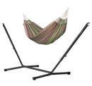 Nautico Anthracite Colombia Chocolate - Organic Cotton Kingsize Hammock with Powder Coated Steel Stand