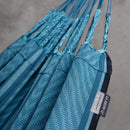 Elipso Colombia Blue Zebra - Organic Cotton Kingsize Hammock with FSC® certified Larch Stand