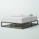 Full size 10-inch Low Profile Modern Metal Wood Slat Platform Bed Frame