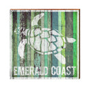 Emerald Coast Sea Turtle Green Boards | Real Wood Wall Art Print